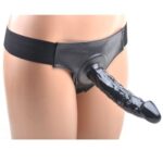 Black Hollow Strap On With Harness - Image 2