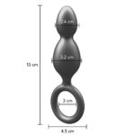 ToyJoy Buttocks The Plugger 2 Balls Metallic Silicone Plug - Image 4