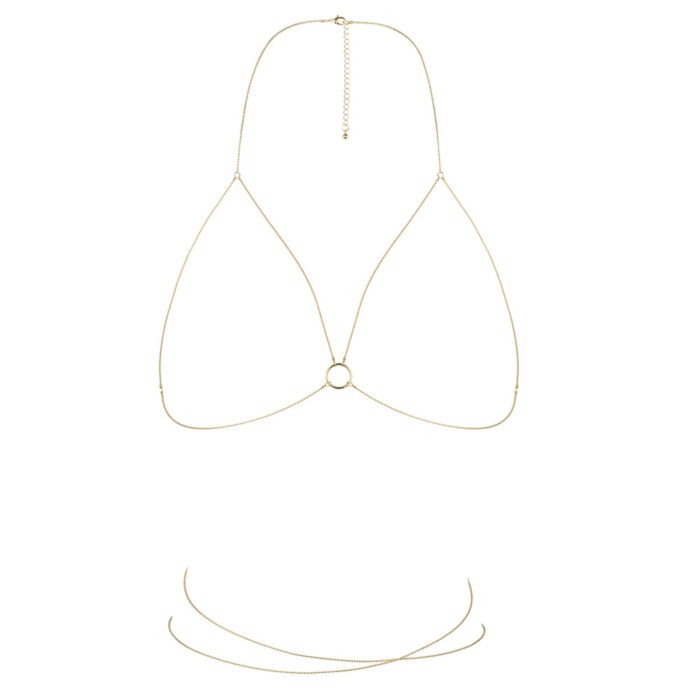 Bijoux Indiscrets Magnifique Bra Chain Gold - Image 1