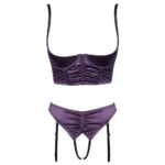 Cottelli Satin Quarter Cup Bra Set - Image 3
