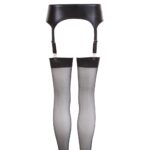 NOXQSE Wet Look Suspender Belt And Stockings - Image 4