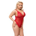 Cottelli Curves Crotchless Body Red - Image 2