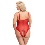 Cottelli Curves Crotchless Body Red - Image 3
