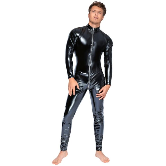 Black Level Vinyl Jumpsuit With Zip Black - Image 1