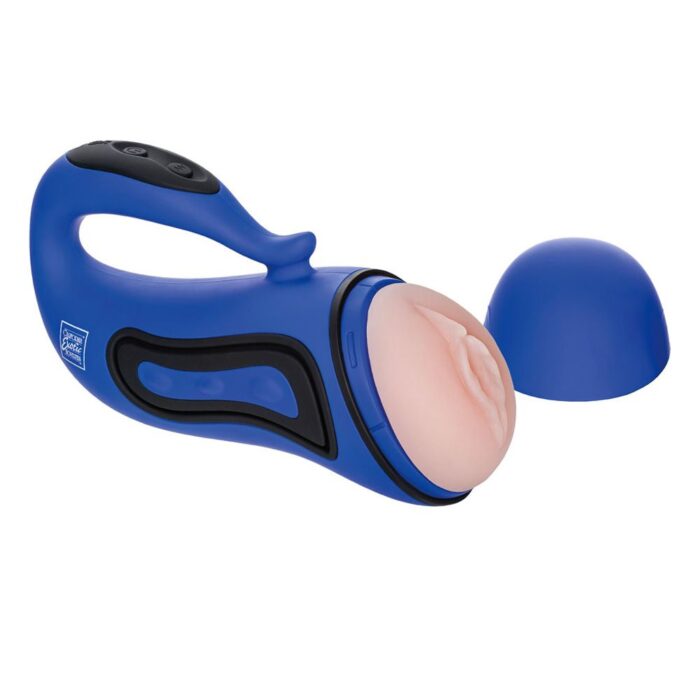 Apollo Alpha Stroker 2 Rechargeable Blue Masturbator - Image 1