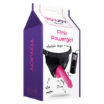 ToyJoy Pink Powergirl Strap On Vibrating Dong - Image 2