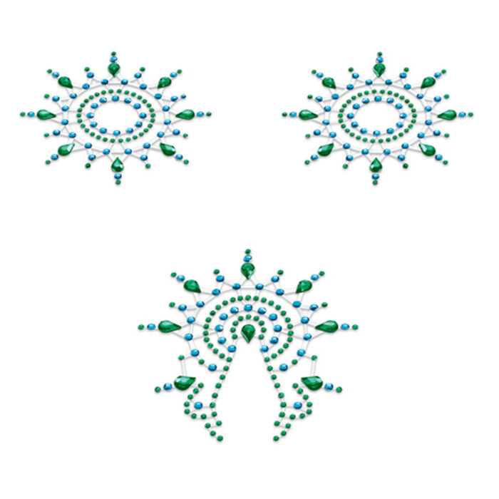 Petits Joujoux Gloria Nipple And Vagina Pasties Green - Image 1