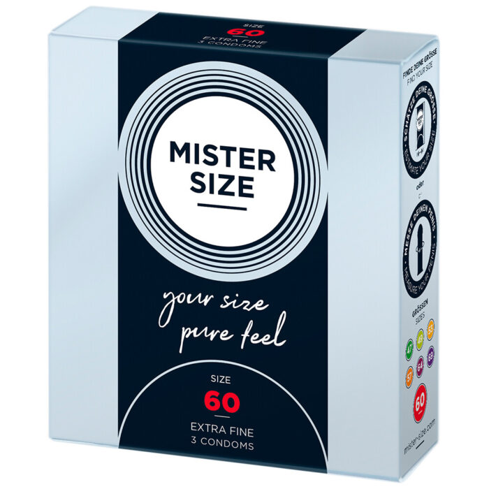 Mister Size 60mm Your Size Pure Feel Condoms 3 Pack - Image 1