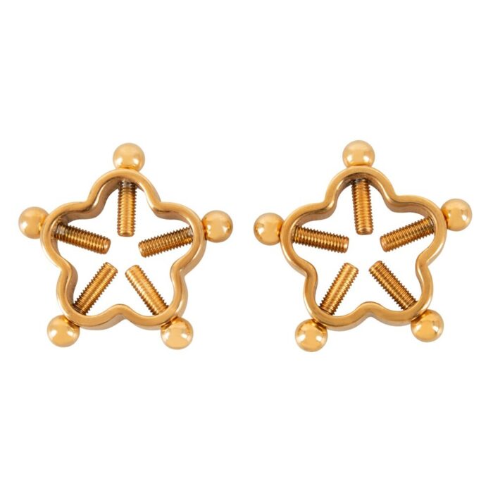 Bad Kitty Golden Flower Nipple Jewellery - Image 1
