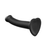 Strap On Me Silicone Dual Density Bendable Dildo Medium Black - Image 2