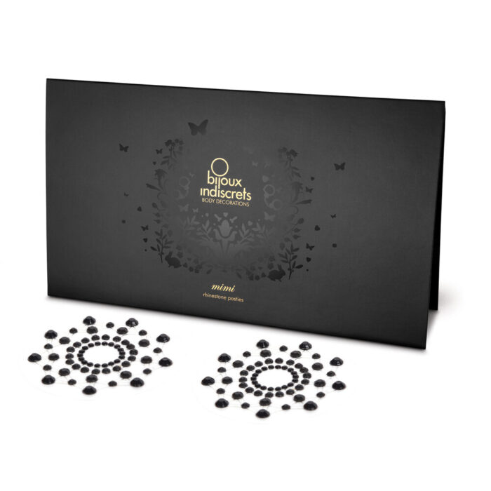 Bijoux Indiscrets Mimi Rhinestone Pasties Black - Image 1