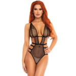 Leg Avenue Fishnet Strappy Gstring Teddy - Image 3