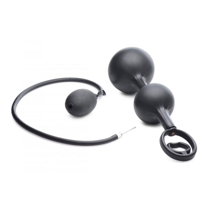 Master Series Devils Rattle Inflatable Anal Plug With Cock Ring - Image 2