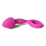Pink Silicone Curved Comfort Butt Plug - Image 2