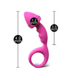 Pink Silicone Curved Comfort Butt Plug - Image 4