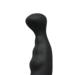 Black Silicone Anal Plug Vibrator with Cock Ring - Image 3