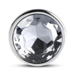 Large Metal Anal Plug With Clear Crystal - Image 3