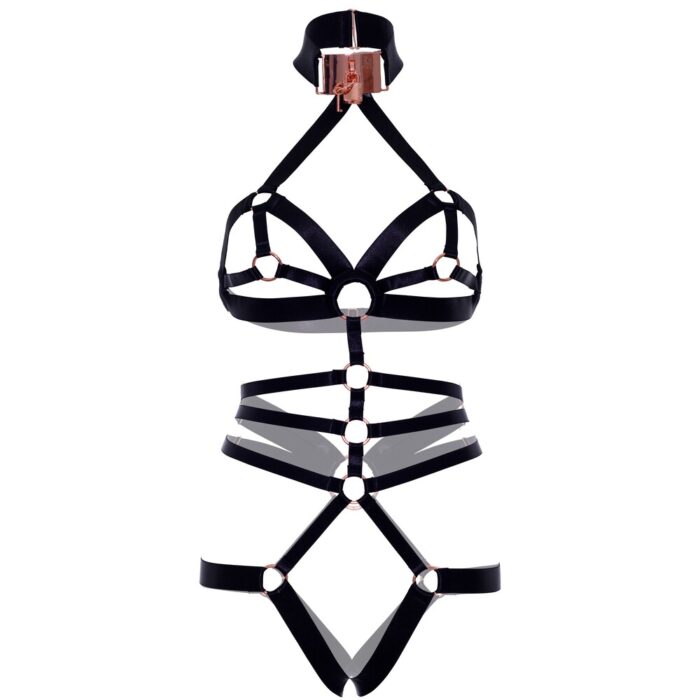 KINK Satin Elastic Crotchless Teddy - Image 4