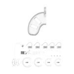 Man Cage 10  Male 3.5 Inch Clear Chastity Cage With Anal Plug - Image 3