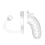 Man Cage 11  Male 4.5 Inch Clear Chastity Cage With Anal Plug - Image 2