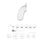 Man Cage 11  Male 4.5 Inch Clear Chastity Cage With Anal Plug - Image 3