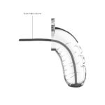 Man Cage 16 Male 4.5 Inch Clear Chastity Cage With Urethal Sound - Image 2