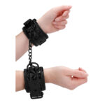 Ouch Luxury Black Hand Cuffs - Image 2