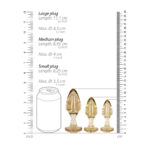 Ouch Golden Glitter Acrylic Butt Plug Set - Image 3