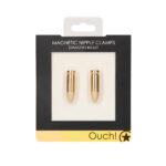 Ouch Magnetic Nipple Clamps Diamond Bullet Gold - Image 2