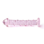 Textured Pink Glass Dildo - Image 2