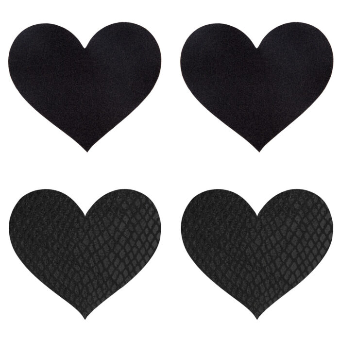 Peekaboo Pasties Black Hearts - Image 1