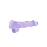RealRock 6 Inch Purple Realistic Crystal Clear Dildo - Image 3