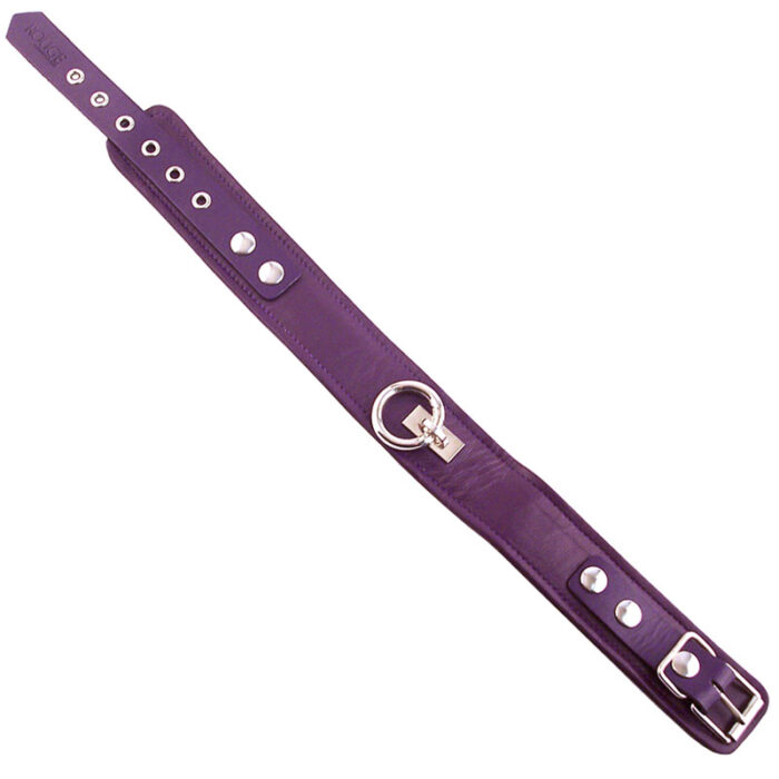 Rouge Garments Plain Purple Leather Collar - Image 1