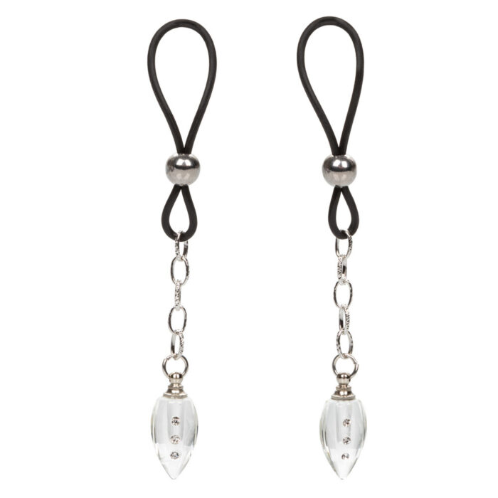 Nipple Play NonPiercing Nipple Jewellery Crystal Teardrop - Image 1